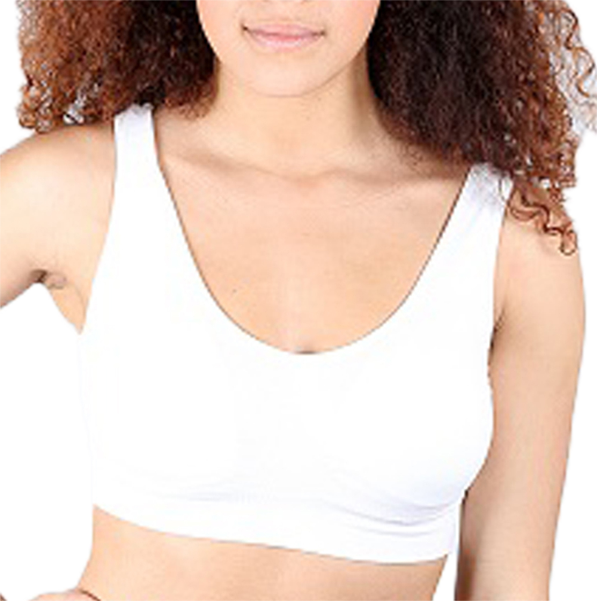 2 Fitness Sport BH ohne Bügel nahtlos Microfaser form Bustier Top Wäschebeutel